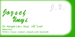 jozsef unyi business card